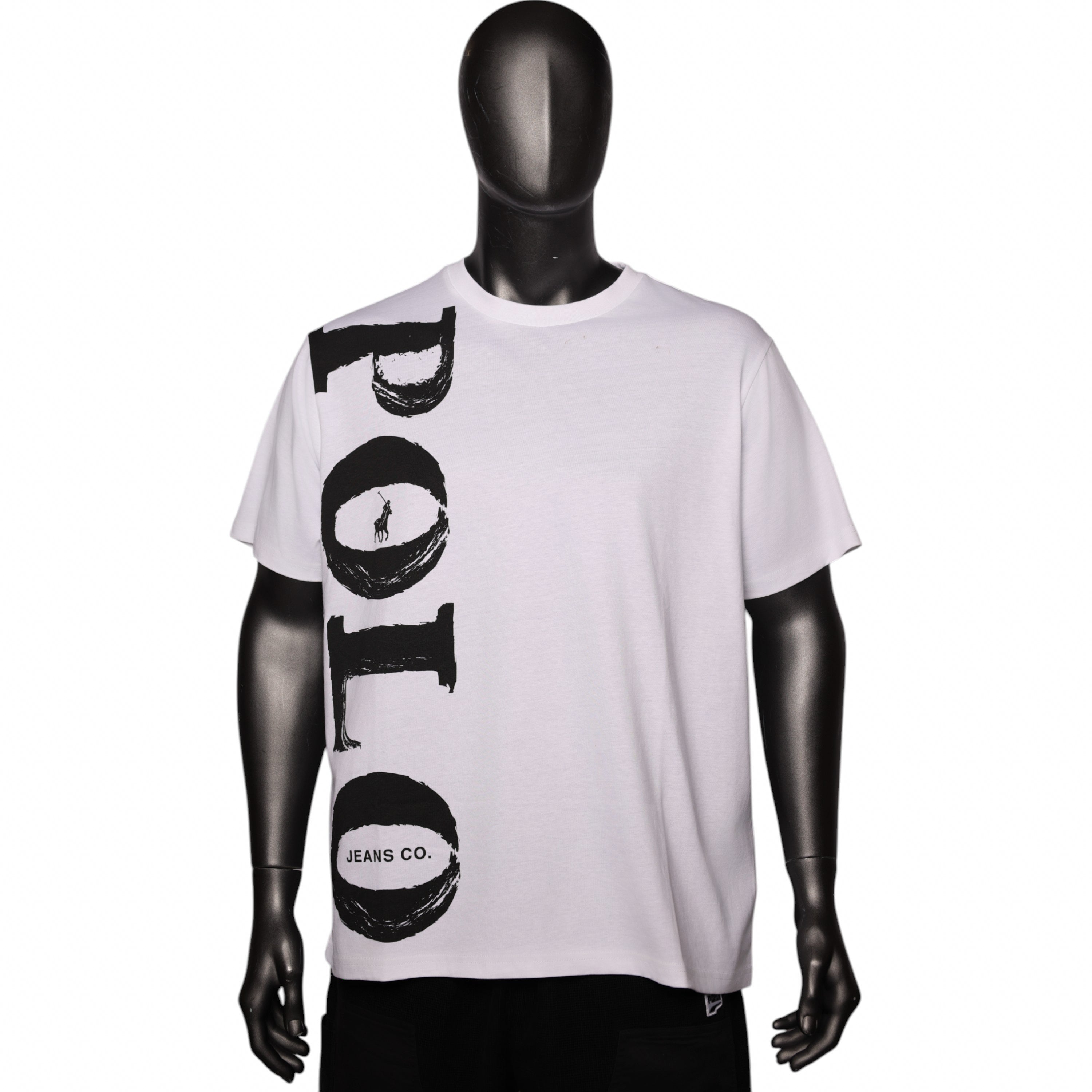 Polo T-Shirt Paint Logo White
